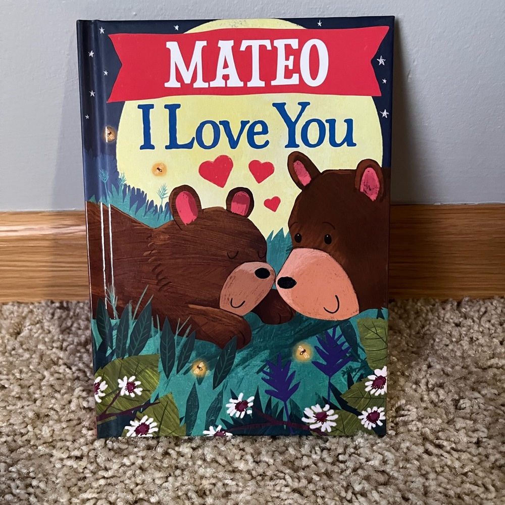 Mateo I Love You Storybook Bedtime Personalized Hardcover New